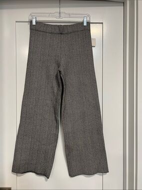 Thick herringbone knit pants